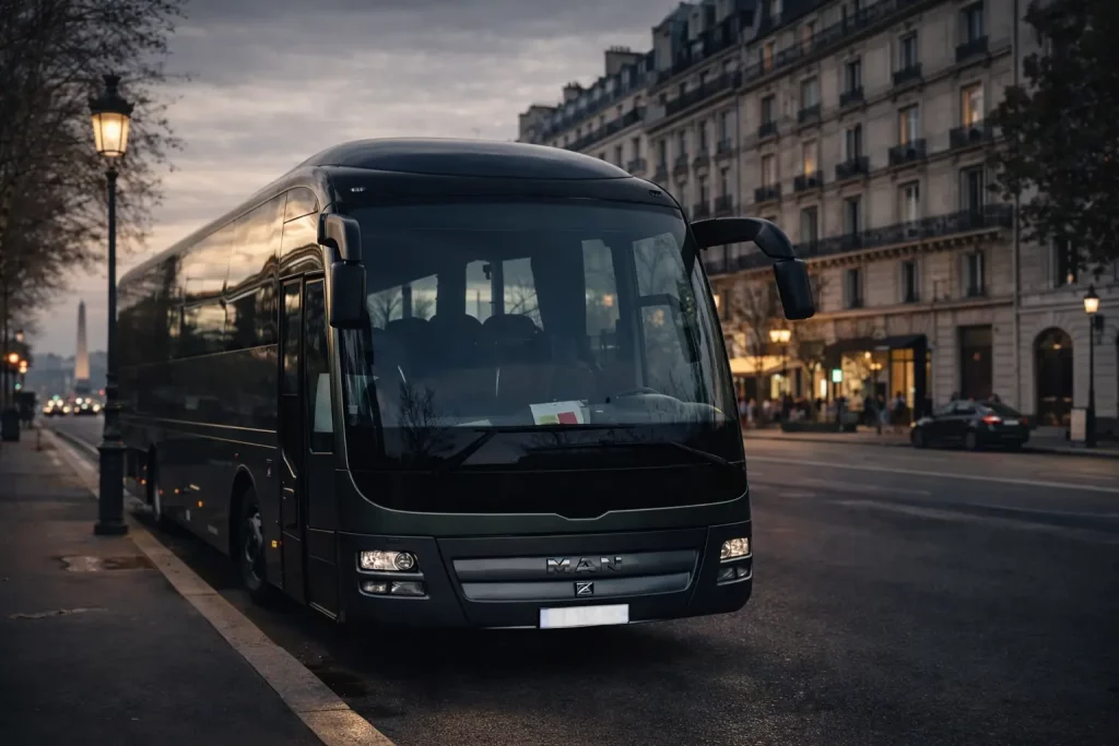 Autocar 49 places avec chauffeur à Paris – transport de voyageurs Île-de-France
